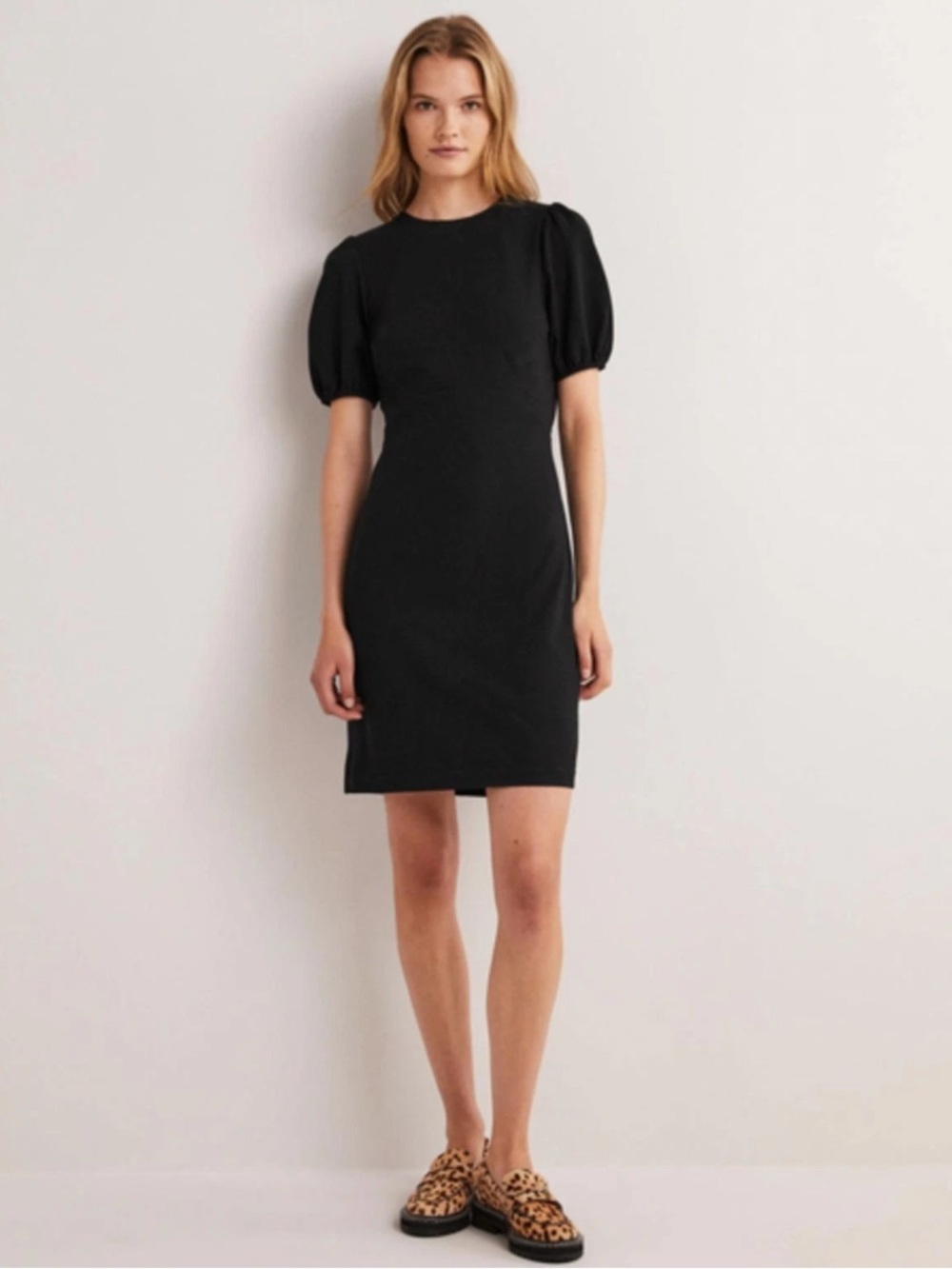 Boden Cut Out Jersey Mini Dress Back Button Size 4